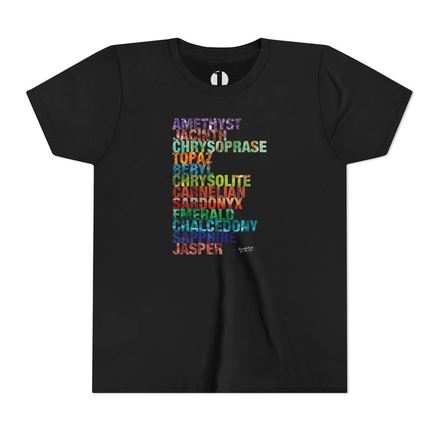 Celestial City Gemstones (Revelation 21:19–20) – Youth Short Sleeve Tee