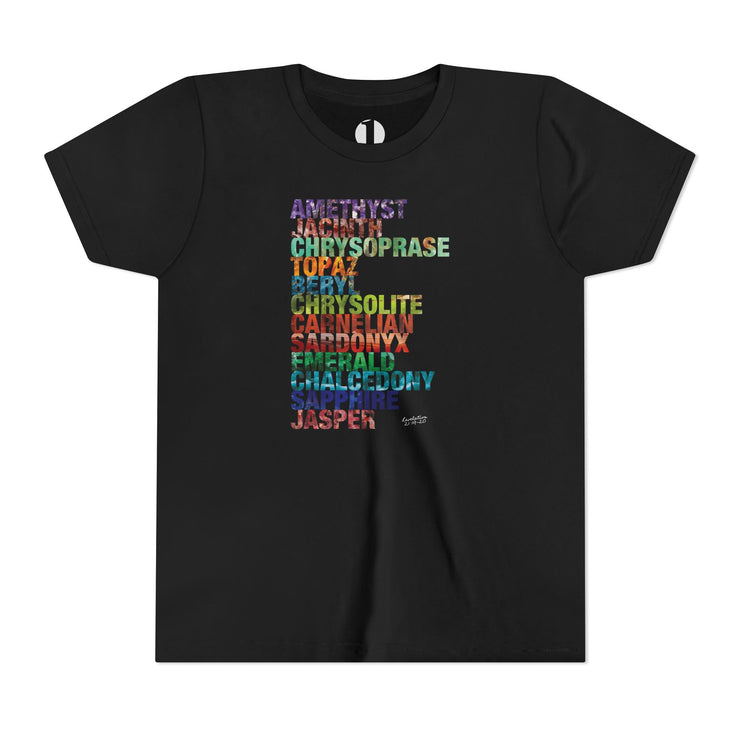 Celestial City Gemstones (Revelation 21:19–20) – Youth Short Sleeve Tee
