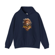 Navy blue hoodie with a lion graphic and 'ASLAN is on the Move' text