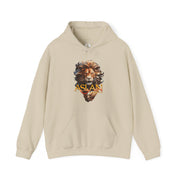 Sand hoodie with a lion graphic and 'ASLAN is on the Move' text