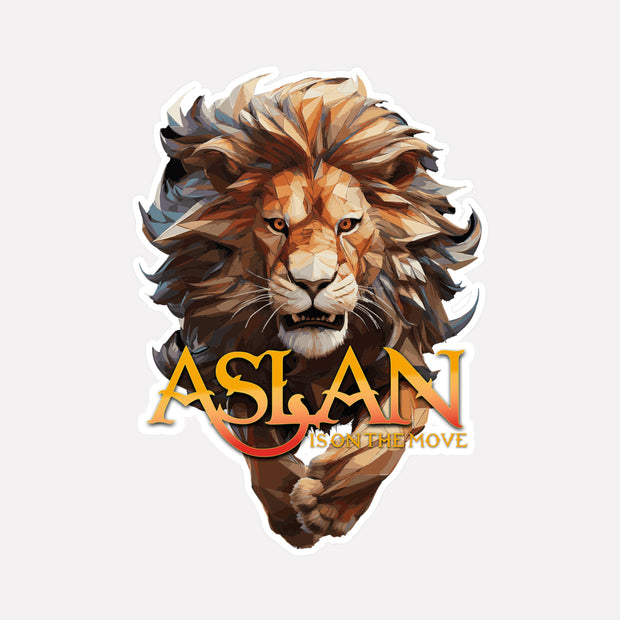 Aslan Is On The Move vinyl decal