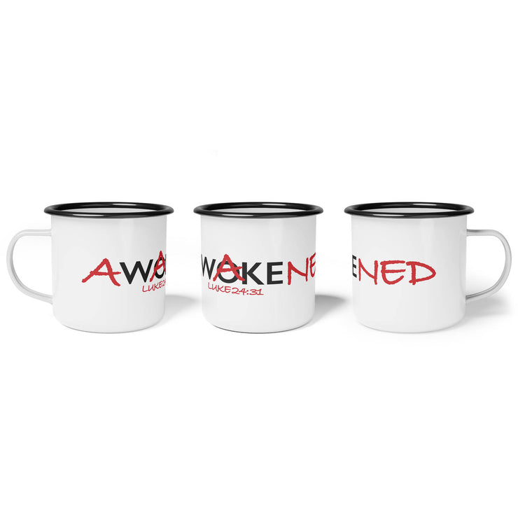 Awakened (Luke 24:31) – Enamel Camp Cup (12oz)