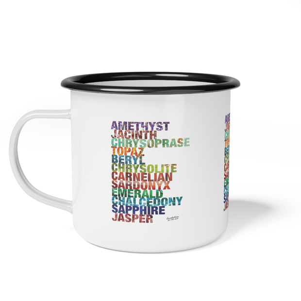 Mug with Celestial City Gemstones design based on Revelation 21:19–20