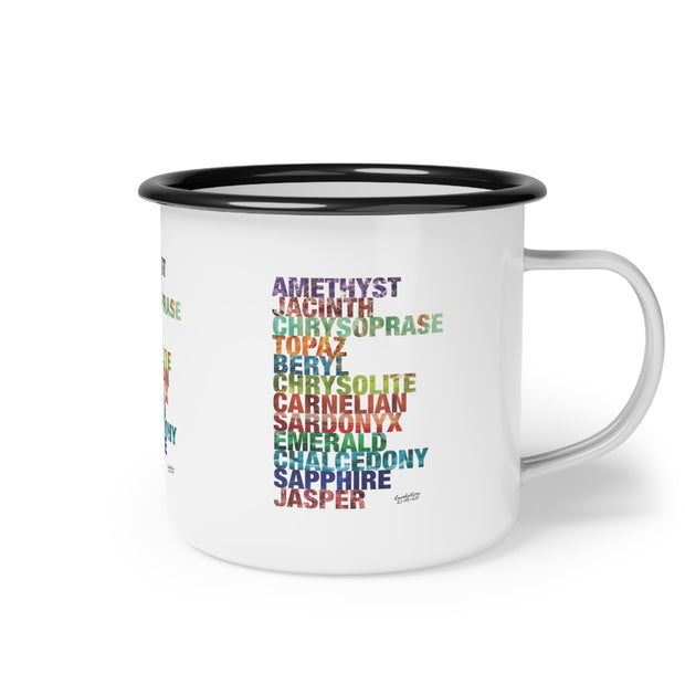 Mug with Celestial City Gemstones design based on Revelation 21:19–20