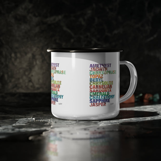 Mug with Celestial City Gemstones design based on Revelation 21:19–20