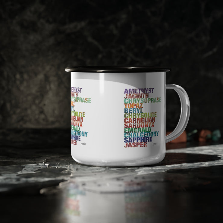 Mug with Celestial City Gemstones design based on Revelation 21:19–20