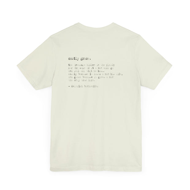 Citron T-shirt with Costly Grace design from Deitrich Bonhoeffer quote