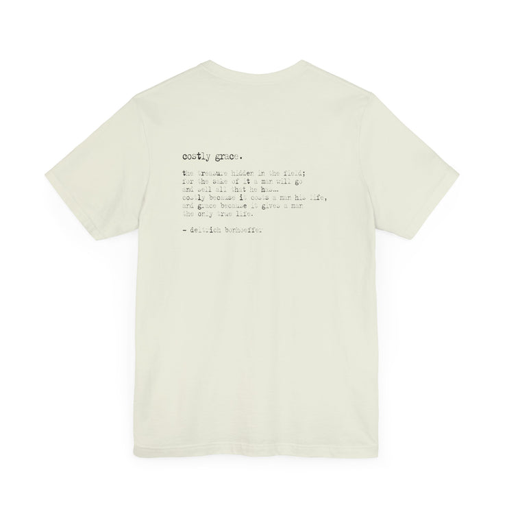 Citron T-shirt with Costly Grace design from Deitrich Bonhoeffer quote