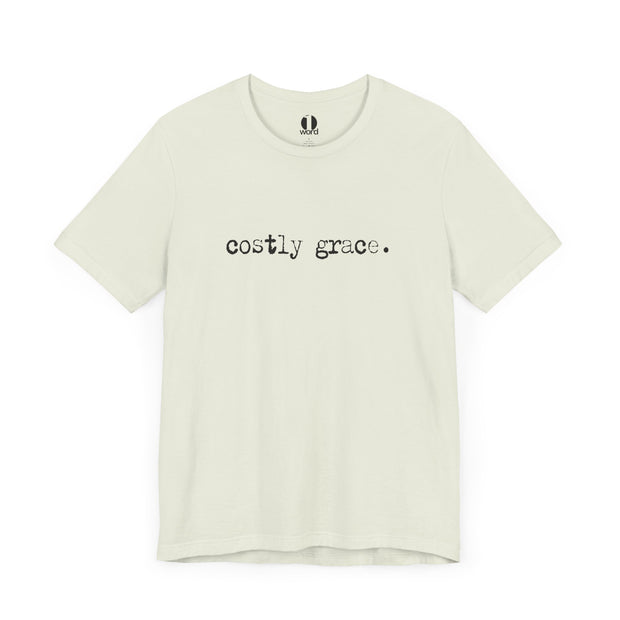 Citron T-shirt with Costly Grace design from Deitrich Bonhoeffer quote