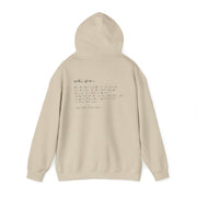 Sand hoodie with Costly Grace design from Deitrich Bonhoeffer quote