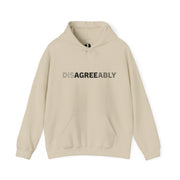 Sand hoodie with Disagree Agreeably graphic