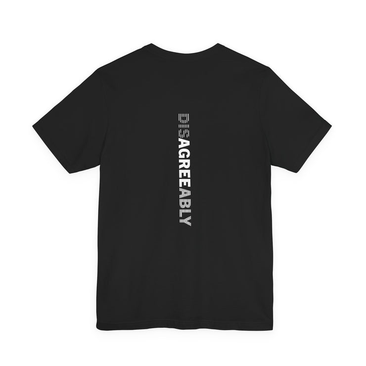Black T-shirt with Disagree Agreeably graphic