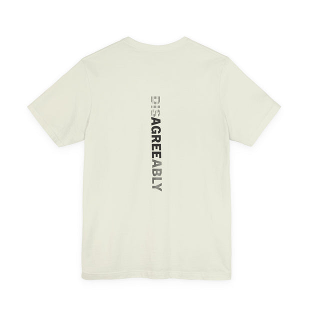 Cream T-shirt with Disagree Agreeably graphic