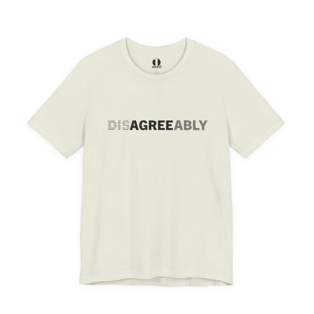 Cream T-shirt with Disagree Agreeably graphic