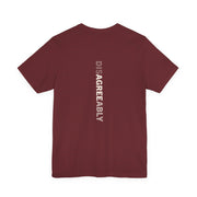 Maroon T-shirt with Disagree Agreeably graphic