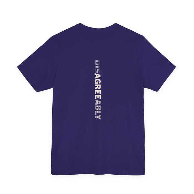 Navy T-shirt with Disagree Agreeably graphic
