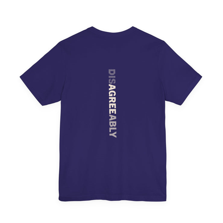 Navy T-shirt with Disagree Agreeably graphic