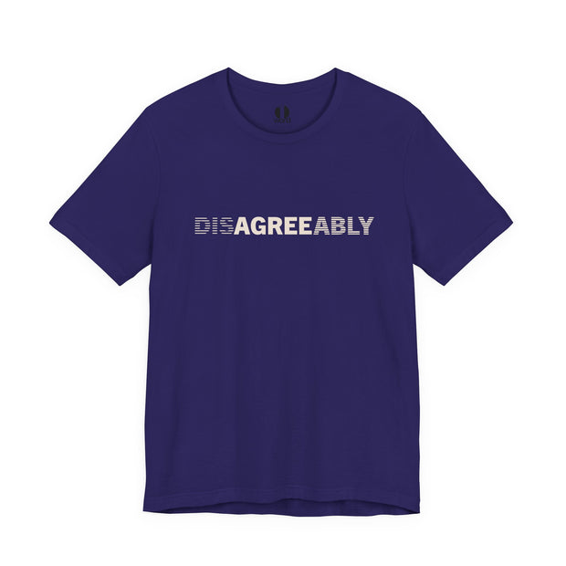 Navy T-shirt with Disagree Agreeably graphic