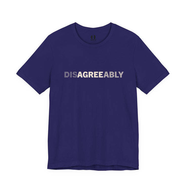 Navy T-shirt with Disagree Agreeably graphic