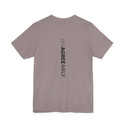 Pebble brown T-shirt with Disagree Agreeably graphic
