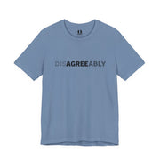 Steal blue T-shirt with Disagree Agreeably graphic