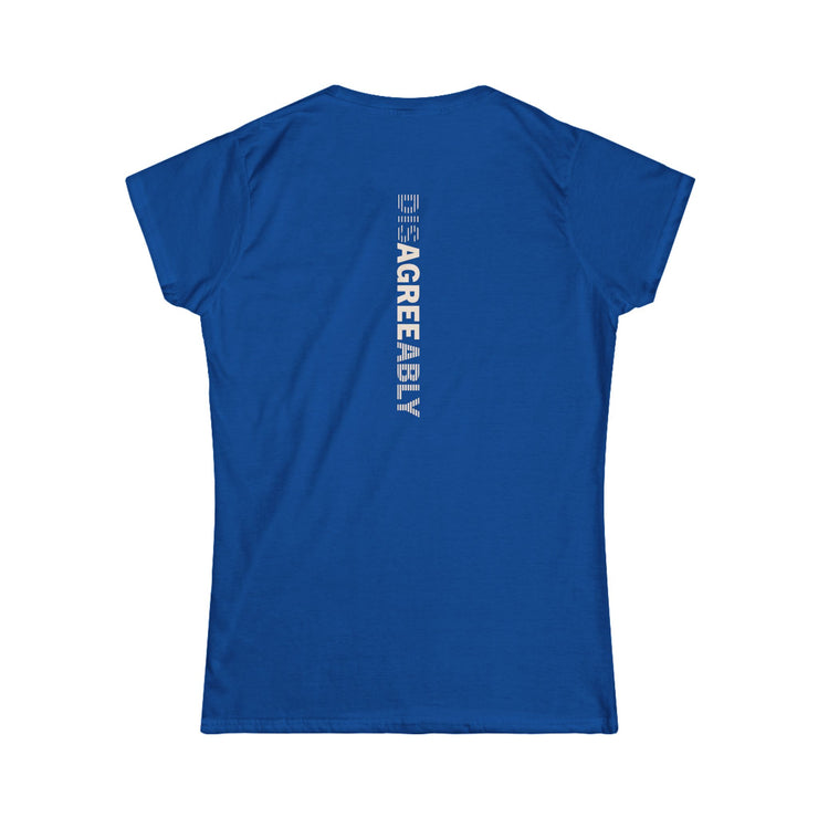 Blue T-shirt with Disagree Agreeably graphic