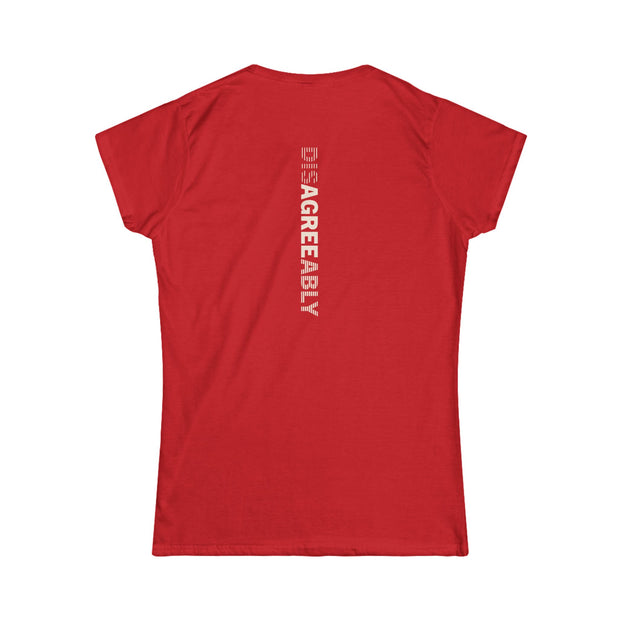 Red T-shirt with Disagree Agreeably graphic