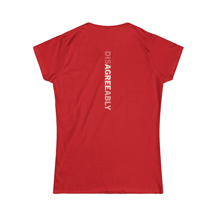 Red T-shirt with Disagree Agreeably graphic