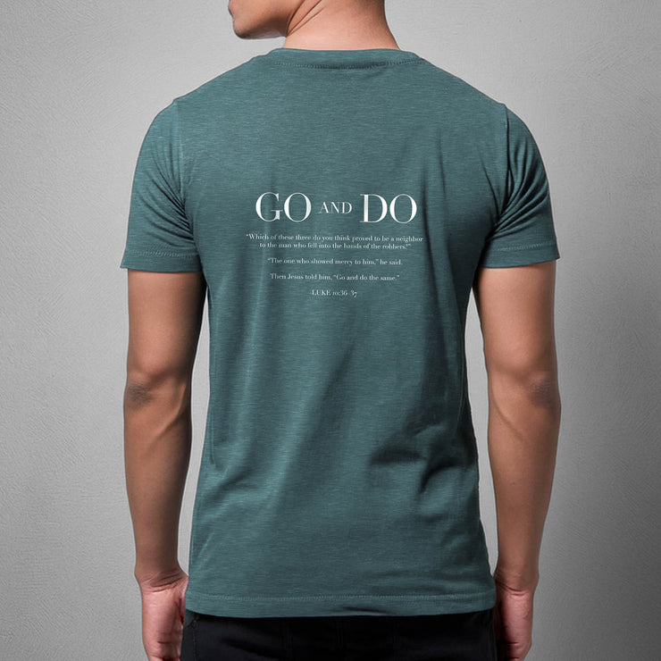 GO and DO (Luke 10) – Unisex Jersey Short Sleeve Tee