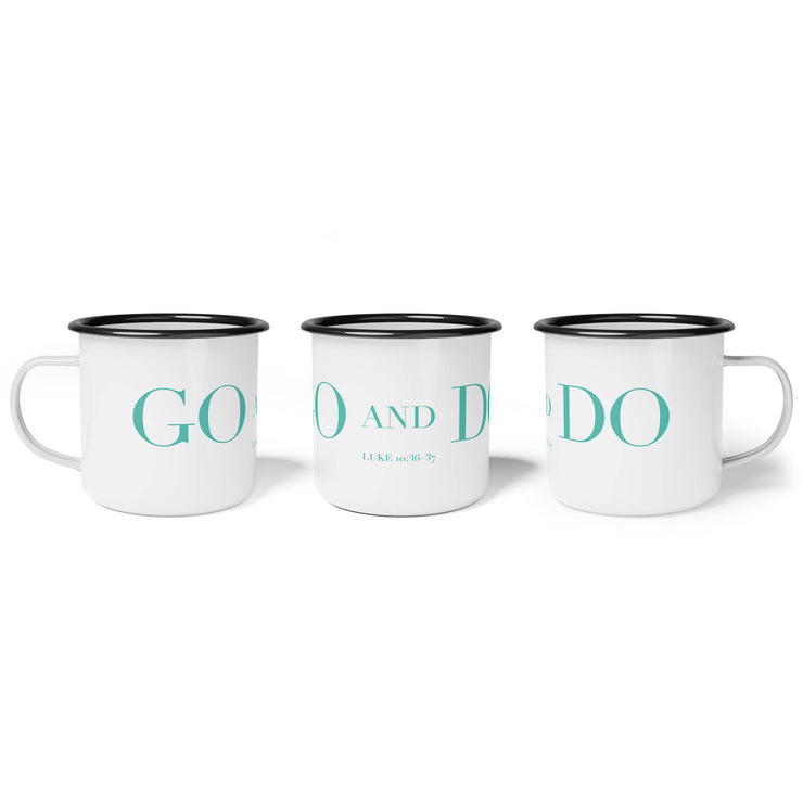GO and DO (Luke 10) – Enamel Camp Cup (12 oz)