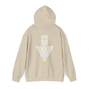 Sand pullover hoodie with Maybe Today Maybe Tomorrow graphic based on Matthew 24