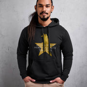 Black pullover hoodie with Hamilton-inspired graphic saying My Dog Speaks More Eloquently Than Thee