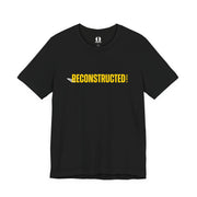 Black T-shirt with yellow RECONSTRUCTED text and Psalm 73 reference
