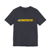 Heather Navy T-shirt with yellow RECONSTRUCTED text and Psalm 73 reference