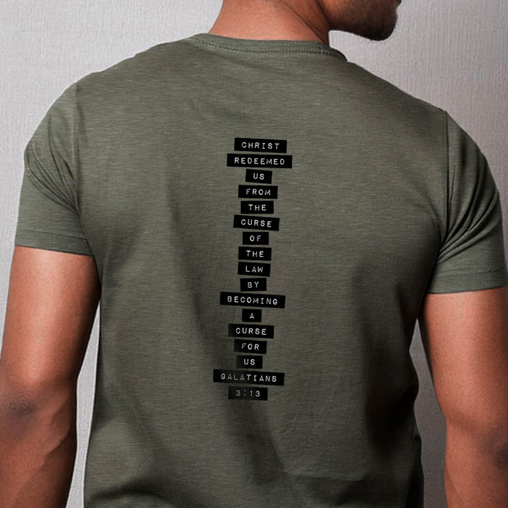 REDEEMED (Galatians 3:13) – Unisex Jersey Short Sleeve Tee