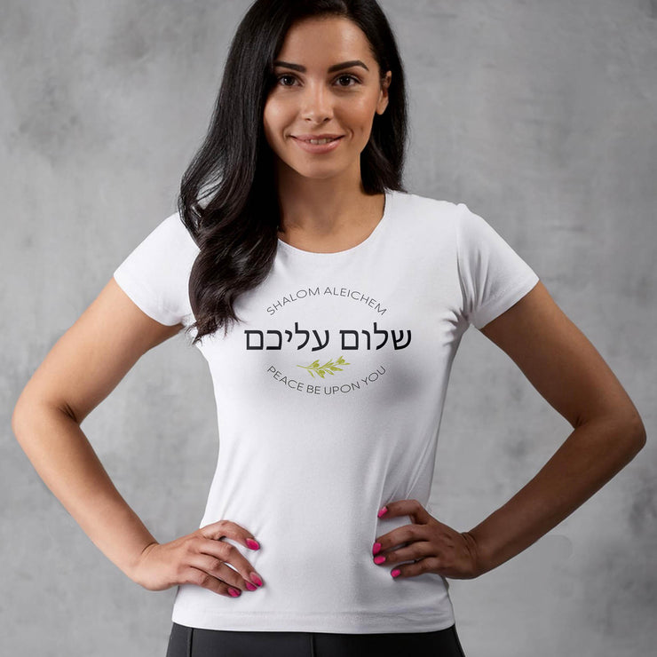 Shalom Aleichem (Peace Be Upon You) – Women's Slim Fit Tee