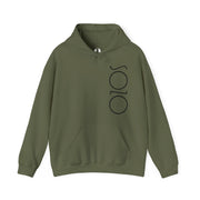 Military Green hoodie with Sozo in black