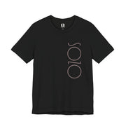 Black T-shirt with Sozo in gray