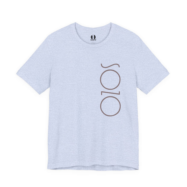 Light Blue T-shirt with Sozo in gray