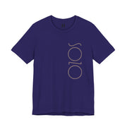 Navy T-shirt with Sozo in gray