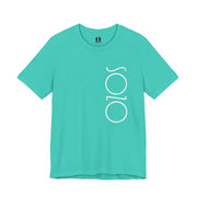 Teal T-shirt with Sozo in white