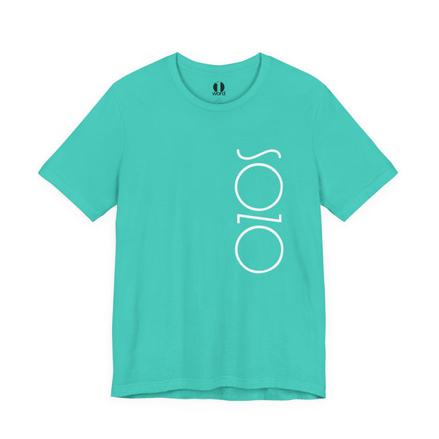 Teal T-shirt with Sozo in white