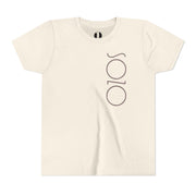 Natural youth T-shirt with Sozo in gray