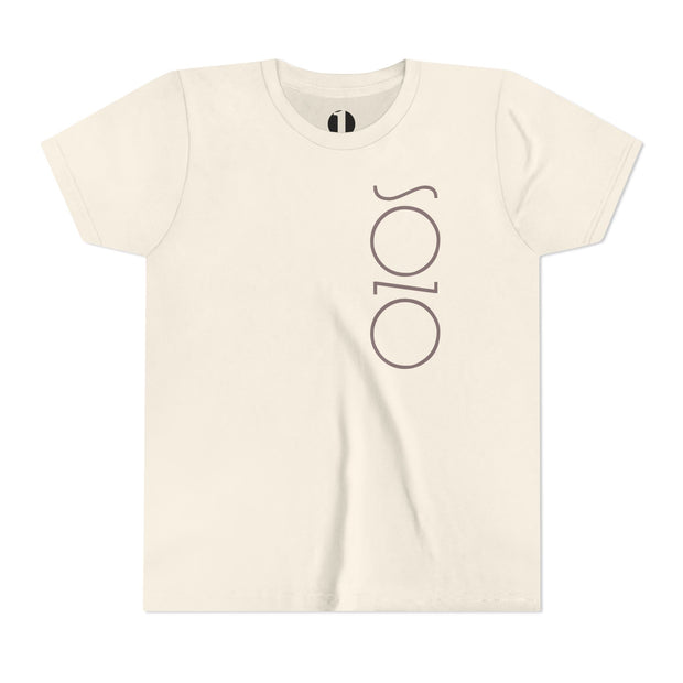Natural youth T-shirt with Sozo in gray