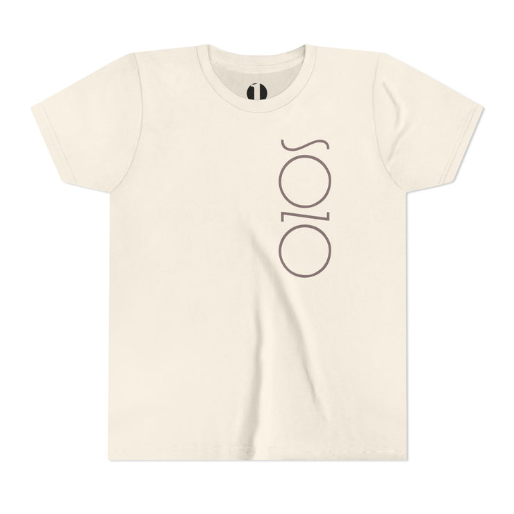 Natural youth T-shirt with Sozo in gray