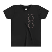 Black youth T-shirt with Sozo in gray