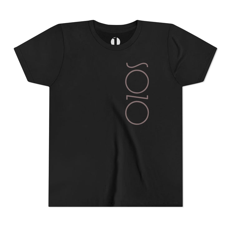 Black youth T-shirt with Sozo in gray