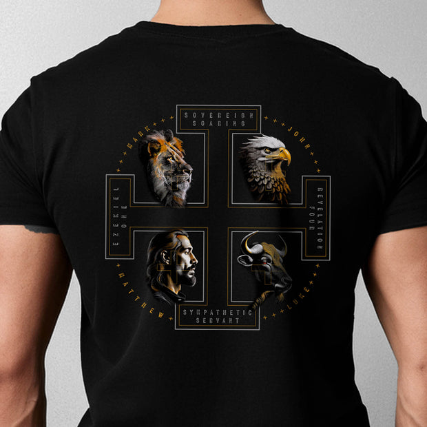 The Four Faces T-shirt in Black