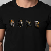 The Four Faces T-shirt in Black