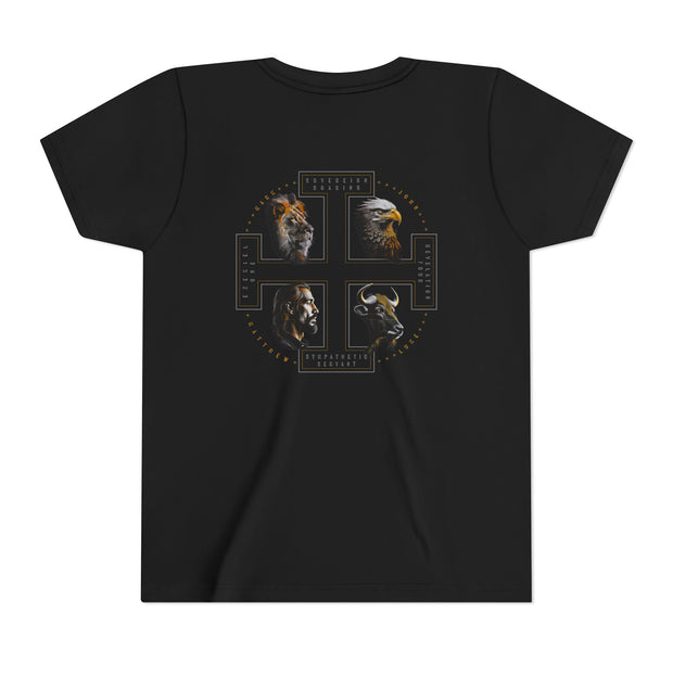 The Four Faces youth T-shirt in Black